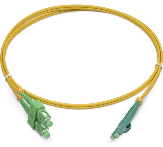 Изображение товара Оптический патч-корд TopLAN дуплексный, LC/APC-SC/APC, 657A1, 10 м, DPC-TOP-657A1-LC/A-SC/A-10