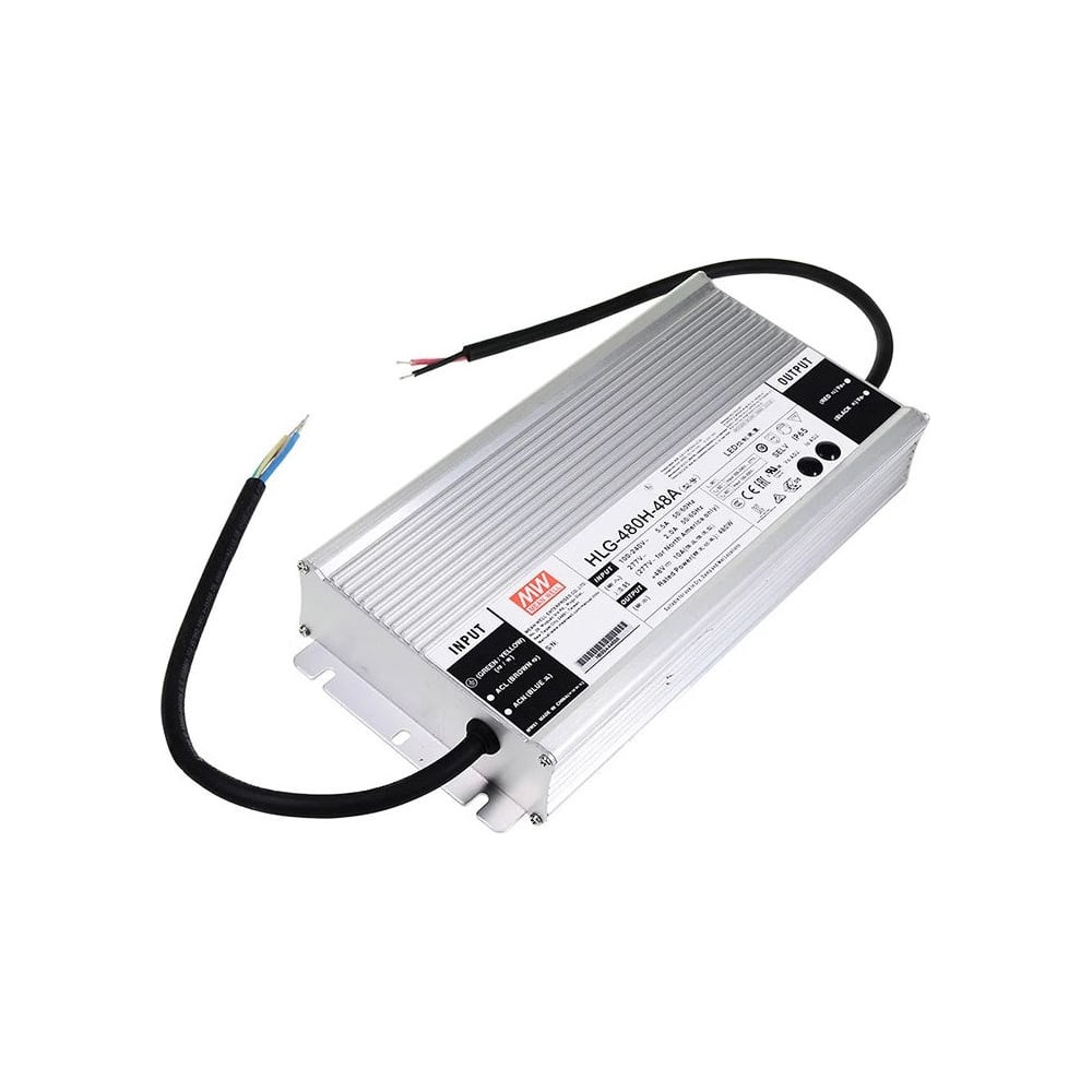 Изображение товара LED-драйвер Mean Well HLG-480H-48A 480Вт IP65 для светодиодных светильников