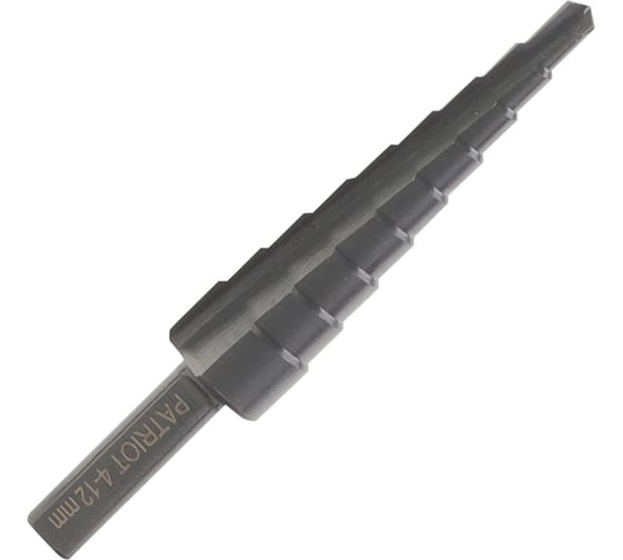 Изображение товара Сверло по металлу ступенчатое 4-12 мм, HSS, блистер Patriot 815010701