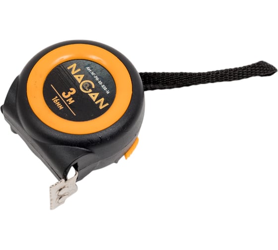 Изображение товара Рулетка NAGAN 3м*16мм пластик АБС, автостоп НГ-РИ-50-030-16