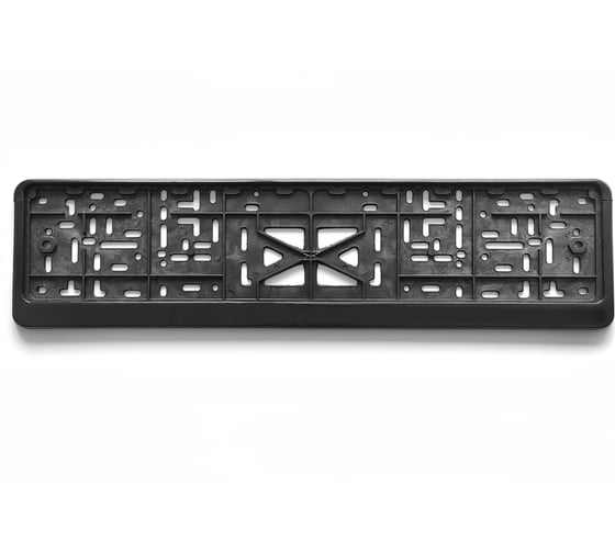 Изображение товара Рамка для номера автомобиля DEFLY с защелкой, пластиковая, черная, NISSAN серебро D112/1-NS-s