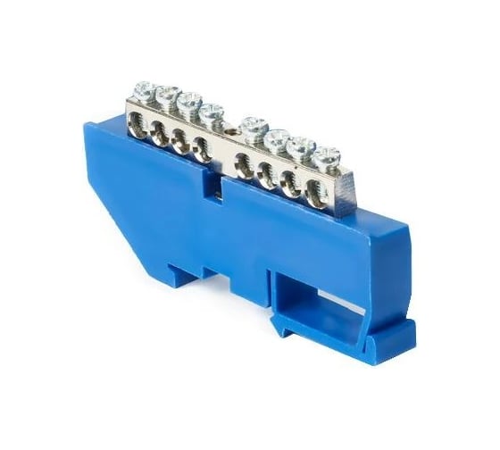 Изображение товара Шина N HLT "ноль" на DIN-изол ШНИ-8x12-8-Д- никелированная синий (10 шт в уп) 081-03-153