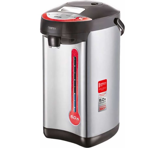 Изображение товара Термопот Centek 5л, 750Вт, 3 способа подачи воды, корпус из нержавеющей стали CT-0082 Black