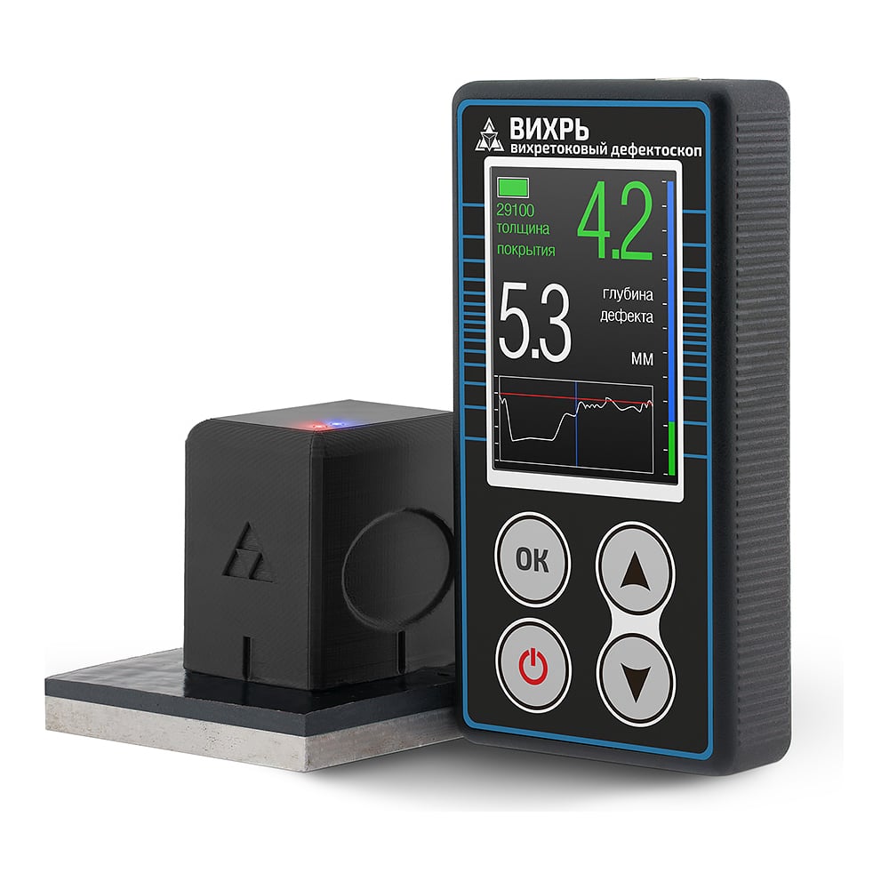 Изображение товара Магнитно-вихретоковый дефектоскоп ТЕХНО-НДТ ВИХРЬ 999950950, профессиональный прибор для неразрушаю