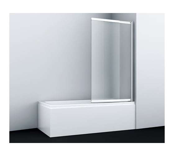 Изображение товара Стеклянная шторка на ванну WasserKRAFT Main раздвижная, матовая, правая 41S02-100 RM