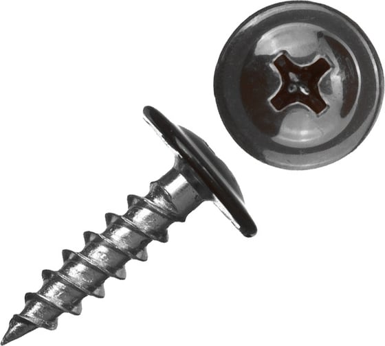 Изображение товара Саморез с прессшайбой 23 Болта 4.2x19 мм, острый, RAL8019 (коричневый), 50 шт. B0023420198GA00ф50