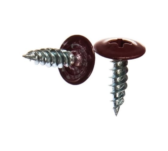 Изображение товара Саморез с прессшайбой 23 Болта 4.2x16 мм, острый, RAL3005 (красный), 50 шт. B00234201635A00ф50