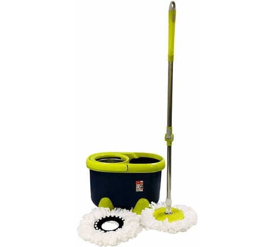 Изображение товара Набор МОП КОШКИН ДОМ ведро, швабра, отжим юла, насадка 30-10-002