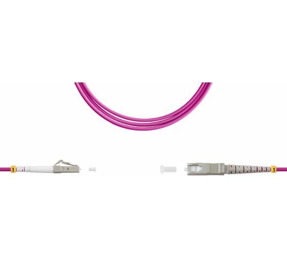 Изображение товара Оптический патч-корд TopLAN симплексный, MM 50/125, 1 м, PC-TOP-OM4-LC/P-SC/P-1.0