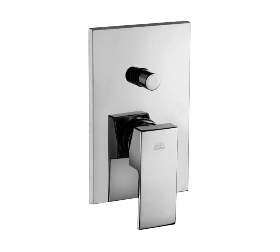 Изображение товара Встраиваемый смеситель для душа Paffoni на 2 выхода с накладкой из металла 120х190 мм EL015CR/M 00255314