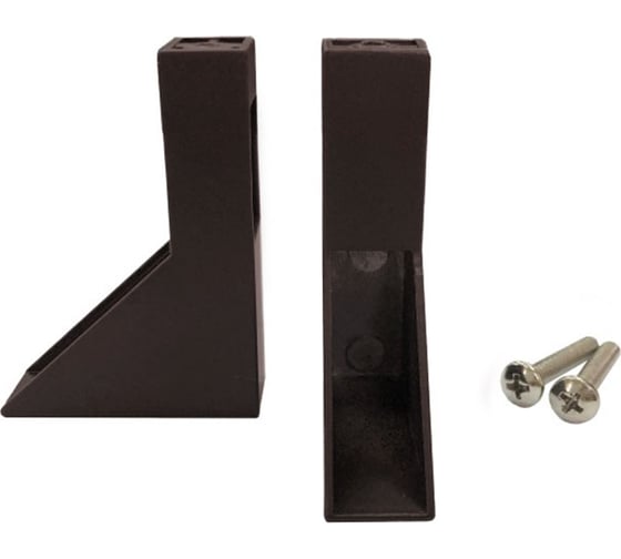 Изображение товара Штангодержатель Mebax верхнее крепление, коричневый 2шт/уп, 00-00001126