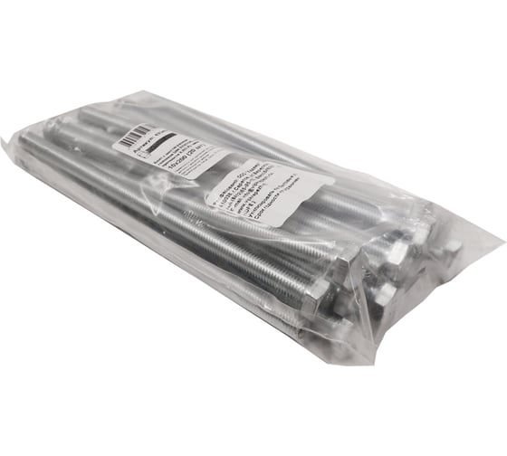 Изображение товара Болт крепежная техника ш\г, полная резьба, DIN 933, 10х200 мм, 20 шт. 493491 БК