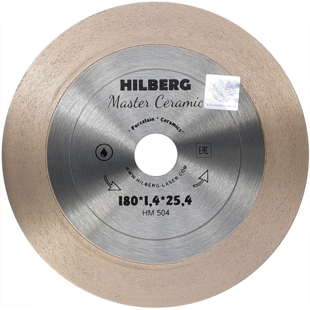 диск алмазный отрезной hilberg hyper thin hm540 диаметр 180 мм посадочное отверстие 25 4 толщина 1 2 мм Отрезной алмазный диск Hilberg