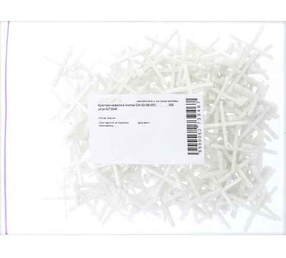 Изображение товара Крестики для кафеля и плитки (200 шт; 1 мм) ON 02-08-000