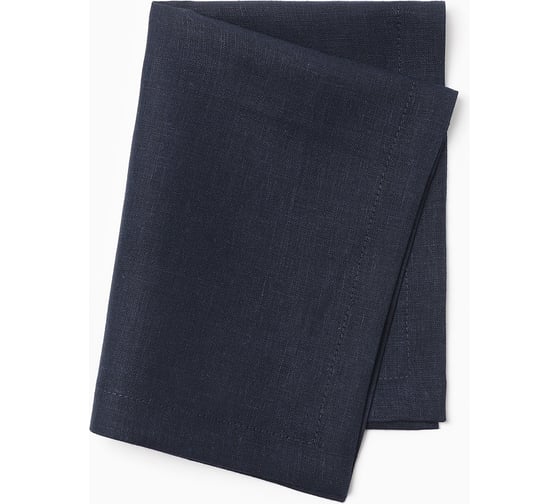 Изображение товара Набор салфеток Этель Linen collection 30x40 см - 4 шт, темно-синий, 100% лен 170 г/м2 10337574