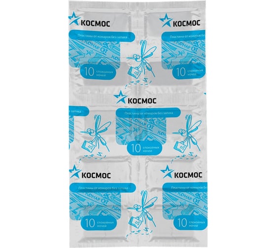 Изображение товара Пластины от комаров для фумигатора Космос 10 шт. KOC_GH324