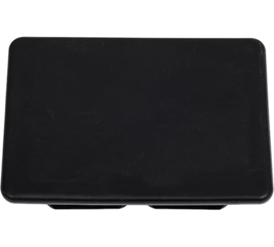 Изображение товара Заглушка для труб 23 Болта прямоугольная, 80x120 мм, черная, 10 шт. 26-0420