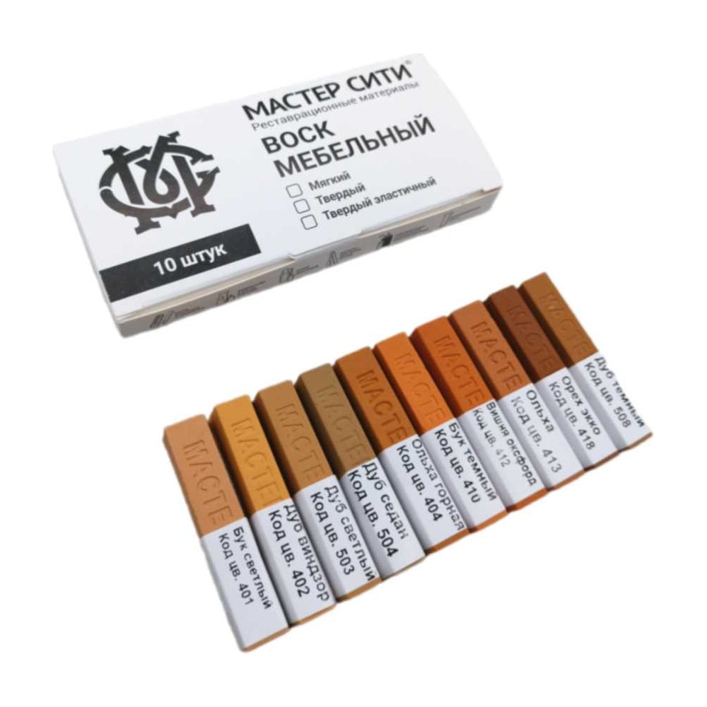 Изображение товара Воск для мебели Мастер Сити мягкий 10 цветов ремонт и реставрация