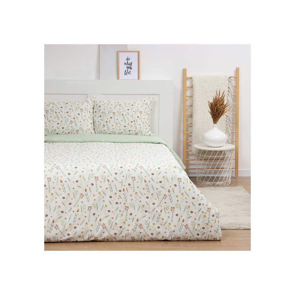 Изображение товара Комплект постельного белья LoveLife 1,5 спальный сатин 125 г/м² с растительным принтом