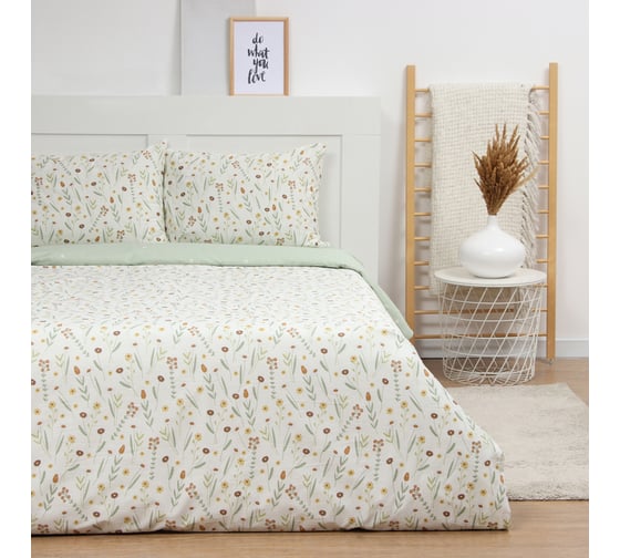 Изображение товара Комплект постельного белья LoveLife 1,5 спальный, Лето, 143х215см, 150х225см, 50х70см-2шт, 100% хлопок, сатин, 125г/м² 10283965