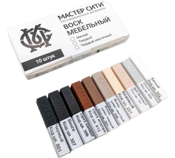 Изображение товара Воск для мебели Мастер Сити мягкий 10 цветов ТОП 10 2013002