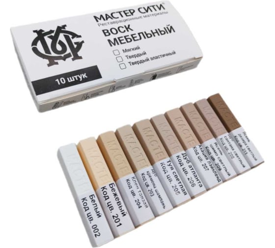 Изображение товара Воск для мебели Мастер Сити мягкий 10 цветов Кремовые 2013005