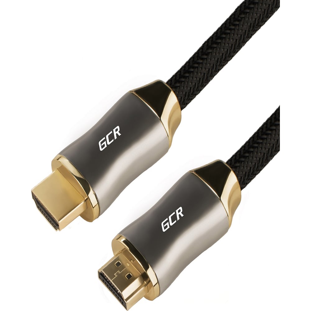 фото Кабель hdmi 2.0 gcr delux 2.0m чёрный нейлон hdr 4на2на2 viv51i281