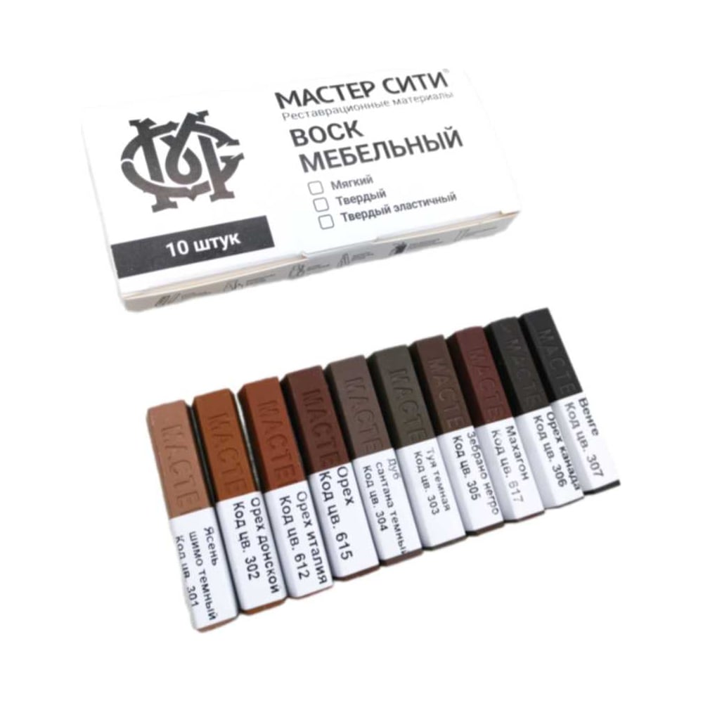 Изображение товара Воск для мебели Мастер Сити мягкий 10 цветов темно-коричневый