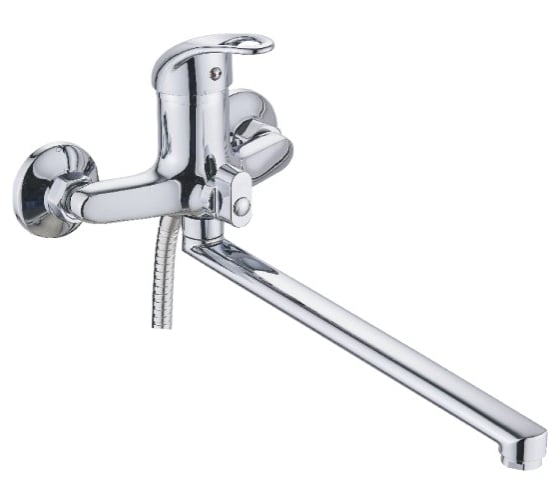 Изображение товара Смеситель на ванну Cronwil с длинным поворотным плоским изливом, одноручковый, хром CD040-22