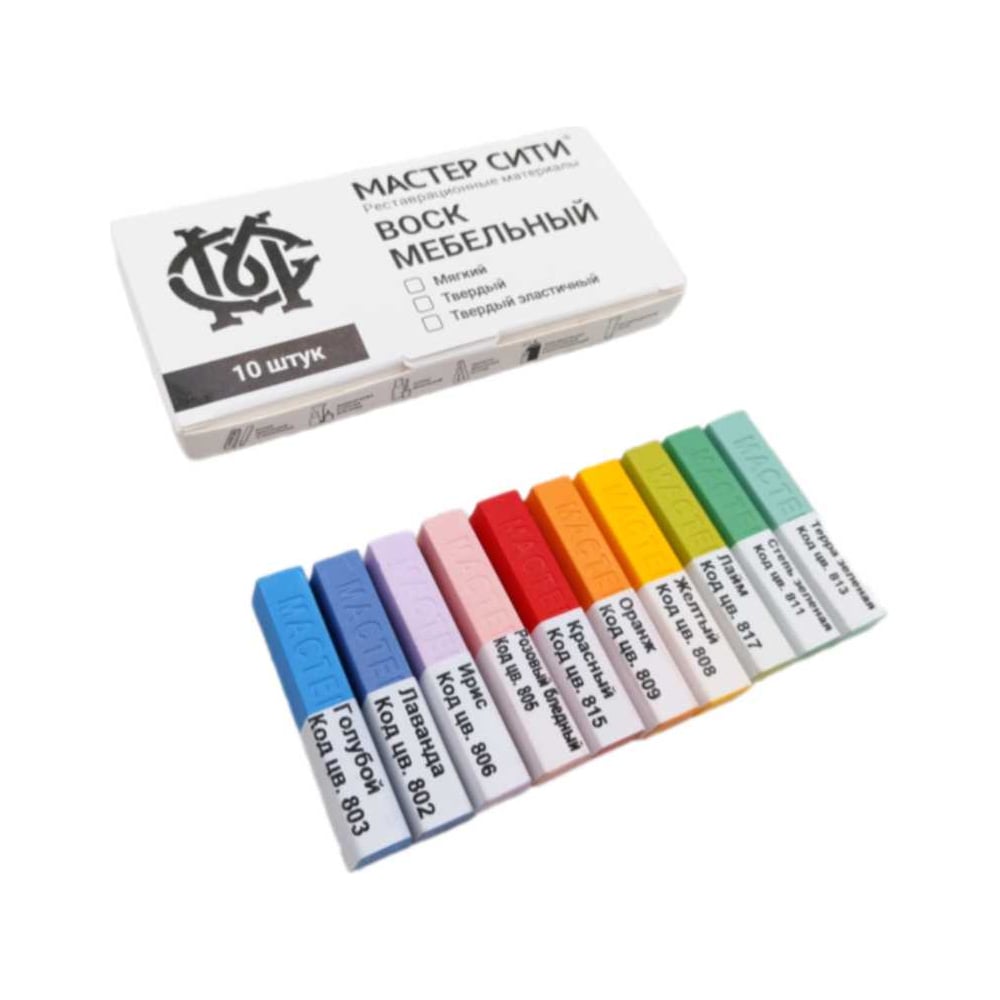 Изображение товара Воск для мебели Мастер Сити цветной 10 цветов