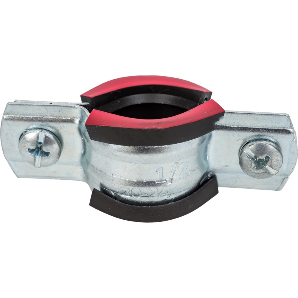 Изображение товара Хомут с винтовым креплением Стройбат 1/2 дюйма 20-24 мм оцинкованный 6 шт.