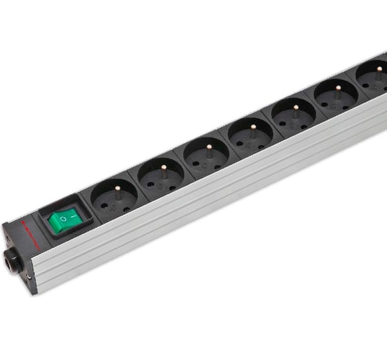 Изображение товара Блок евророзеток SYSMATRIX, в коммутационный шкаф 8шт 16A выключатель шнур 1.8м корпус AL-PD 0804.019