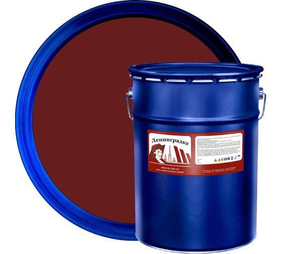 Изображение товара Универсальная эмаль Ленинградка ПФ-115 25 кг кр.-коричневая УТ000009961