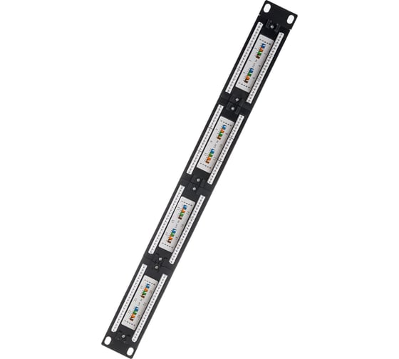 Изображение товара Патч панель SYSMATRIX, 1U 24 порта RJ 45 кат 5e Dual IDC неэкранированная 5PP2402U106