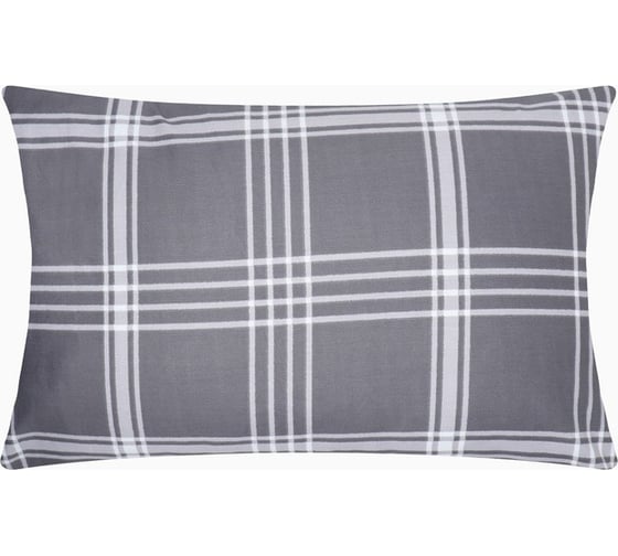 Изображение товара Наволочка LoveLife Square gray, 50х70, 100% хлопок, сатин, 125г/м² 10277914