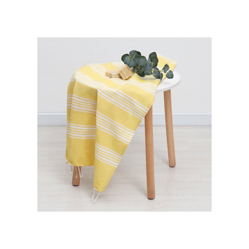 Изображение товара Полотенце пештемаль LoveLife Boston желтый 75x170 см из хлопка и полиэстера