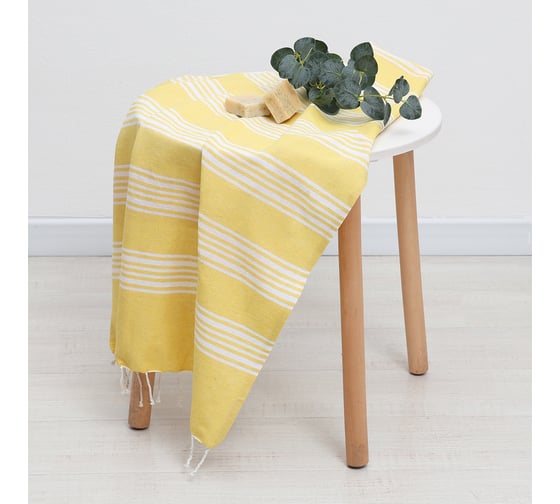 Изображение товара Полотенце пештемаль LoveLife Boston, цвет желтый, 75x170 см, 80% хл, 20% пэ, 190 г/м2 10424753