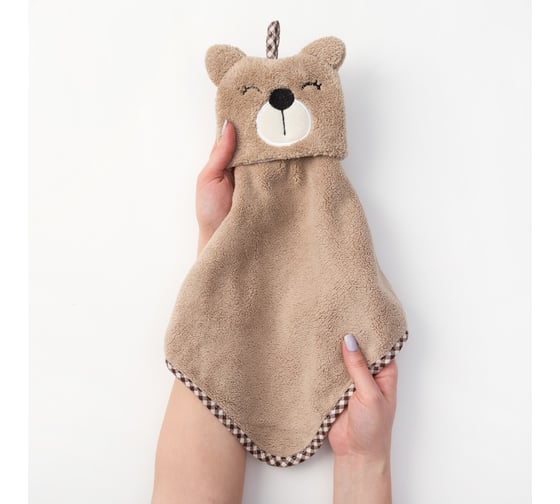 Изображение товара Кухонное полотенце Доляна Мишка, р-р. 30x30 см, микрофибра 3751984