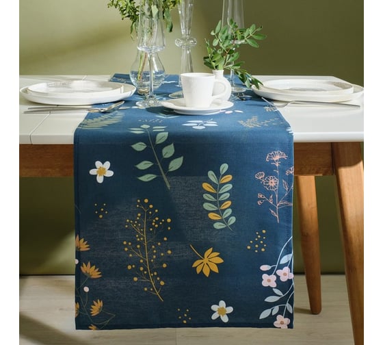 Изображение товара Дорожка Доляна Twilight forest 40x146 см, 100% хл, рогожка 164 г/м2 9322520