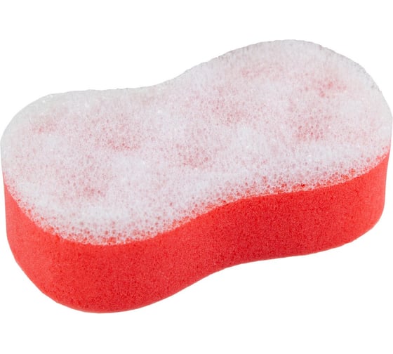 Изображение товара Поролоновая губка с массажным слоем БАННАЯ ЛИНИЯ Фигурная 165х88х50 мм 11-642