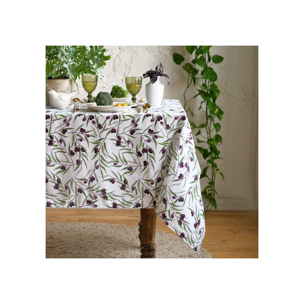 Изображение товара Скатерть Доляна Olives 149x110 см, 100% хл, рогожка 164 г/м2 9215872