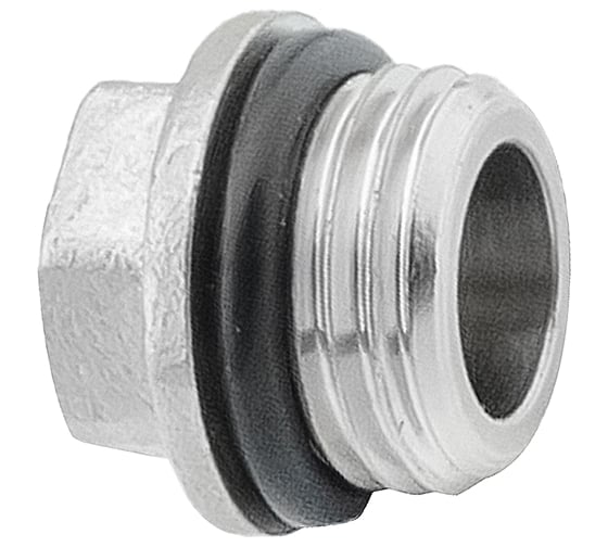 Изображение товара Заглушка PROFACTOR с наружной резьбой и уплотнением никелированная 1/4" PF TF 33R