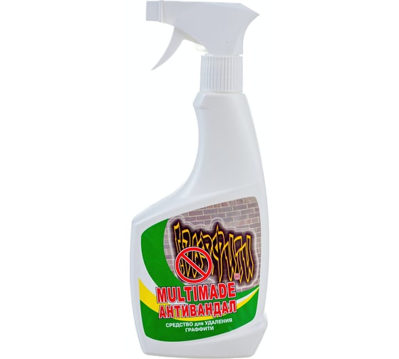 Изображение товара Очищающее средство от следов граффити, краски, маркера, клея, скотча,  Мультимэйд 80 Антивандал  0,5 л 4607002304318