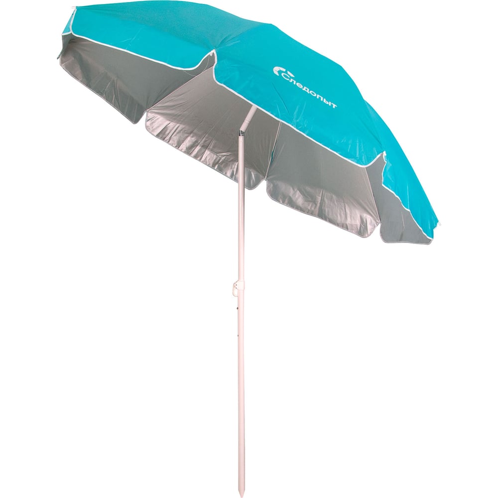 Изображение товара Зонт пляжный с наклоном Следопыт, d 210см, h 220см, d штока 28/32мм, Oxford 210D, голубой PF-UB-04