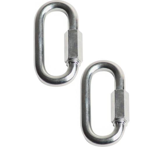 Изображение товара Карабин MoyDvor винтовой с фиксатором 10мм, 2ШТ. Подвес качелей крепежный для детских площадок, боксерской груши МойДвор. ТАК00310(2)