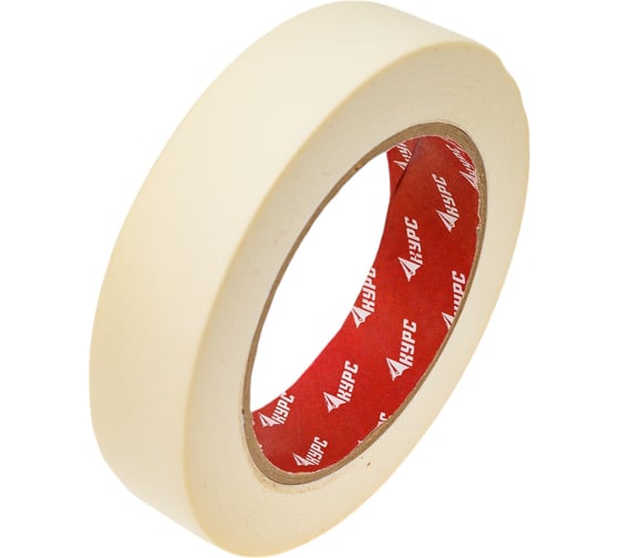 Изображение товара Лента малярная клейкая КУРС крепированная, 25 мм х 50 м 11294