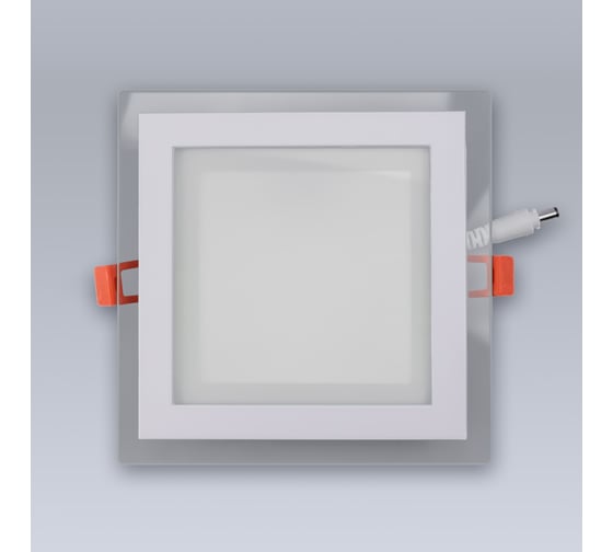 Изображение товара Светодиодный встраиваемый светильник ELEGANZ СТЕКЛО Квадрат 12W холодный 6000К 220V, 1шт 1800