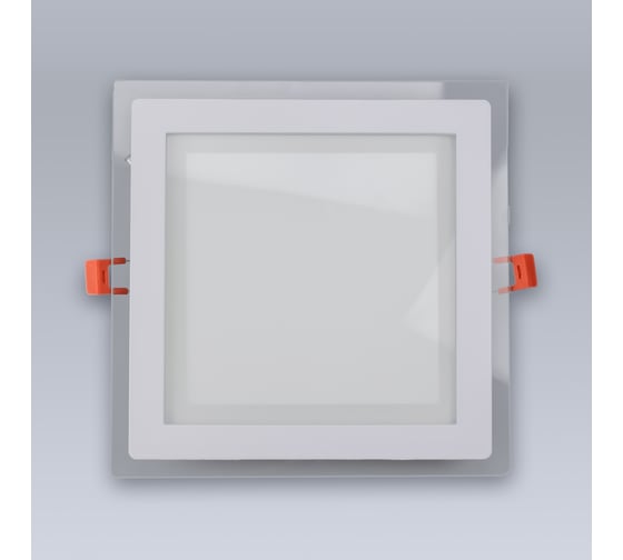 Изображение товара Светодиодный встраиваемый светильник ELEGANZ СТЕКЛО Квадрат 18W холодный 6000К 220V, 1шт 1803