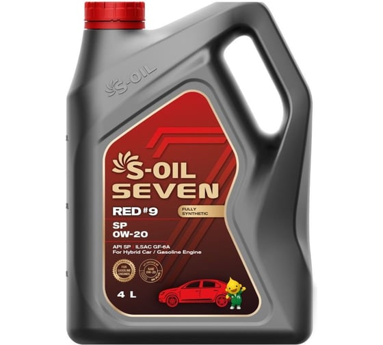 Изображение товара Моторное масло RED#9 SP 0W-20 4 л S-OIL SEVEN E108280