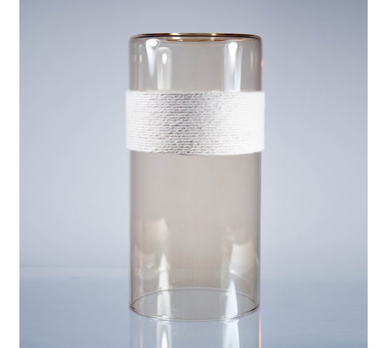 Изображение товара Плафон стеклянный ЭЛЕТЕХ Цилиндр подвесной янтарь с белой нитью 1070908762